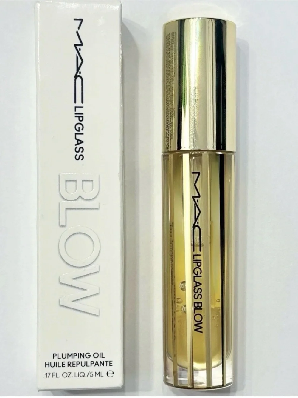 MAC Ginger Zinger Lipglass Blow Plumping Lip Oil New in Box